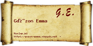 Gózon Emma névjegykártya