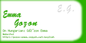 emma gozon business card